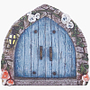 Wooden Fairy Door Sculpture DIY-WH0430-364-1
