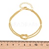 Brass Chain Knot 2-Strand Bracelets for Women KK-CBA68DA-17A-G-5