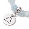 Natural Aquamarine Chip Beaded Stretch Bracelets BJEW-JB11133-09-3