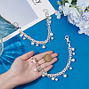 2Pcs Plastic Imitation Pearl Round Beads Tassel Iron Purse Decorative Chains DIY-PH00034-86-3