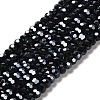 Electroplate Glass Bead Strands X-EGLA-R015-4mm-15-1