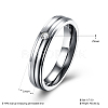 Valentine's Day Gifts Titanium Steel Cubic Zirconia Couple Rings For Women RJEW-BB16445-9P-3
