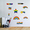 8 Sheets 8 Styles PVC Waterproof Wall Stickers DIY-WH0345-056-6