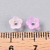 Frosted Transparent Acrylic Beads OACR-N137-72D-4