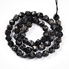 Dyed Natural Sesame Jasper Beads Strands G-T139-8mm-47B-2