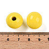 Painted Natural Wood Beads WOOD-A018-16mm-18-3