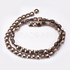 Electroplated Non-magnetic Synthetic Hematite Beads Strands G-P367-E-2