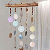 60Pcs 6 Colors Spray Painted Natural Capiz Shell Pendants BSHE-YW0001-18-6