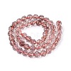 Crackle Transparent Glass Beads Strands GLAA-Q108-02A-09-2