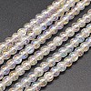 Electroplate Synthetic Crackle Quartz Bead Strands X-EGLA-J067-6mm-AB01-1