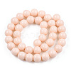 Opaque Solid Color Glass Beads Strands X-GLAA-T032-P10mm-09-2