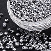Electroplate Glass Seed Beads X-SEED-Q005-02-1