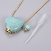 Natural Amazonite Openable Perfume Bottle Pendant Necklaces G-K295-A04-G-4