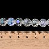 Electroplate Transparent Glass Beads Strands EGLA-A035-T10mm-L19-4
