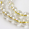 Electroplate Glass Beads Strands GLAA-K025-FR-10mm-A04-3
