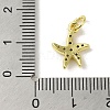 Brass Micro Pave Cubic Zirconia Charms KK-M283-22F-01-3