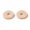 Flat Round Handmade Polymer Clay Beads CLAY-R067-10mm-53-6