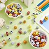 500Pcs 5 Style Craft Style Acrylic Beads FIND-SZ0005-81-4
