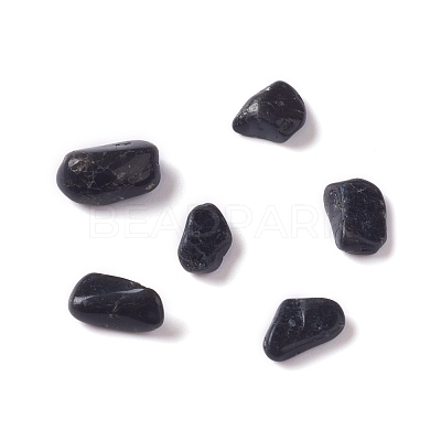 Natural Black Tourmaline Chip Beads G-M364-16-1