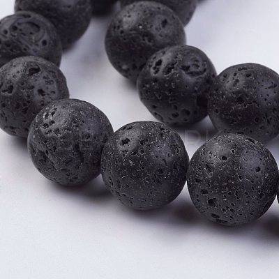 Natural Lava Rock Beads Strands G-F436-12mm-1