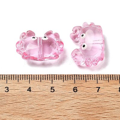 Transparent Glass Enamel Beads LAMP-V001-08-1