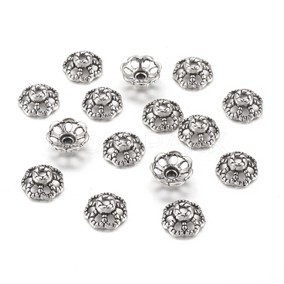 Tibetan Style Alloy Fancy Bead Caps X-LF0761Y-NF-1