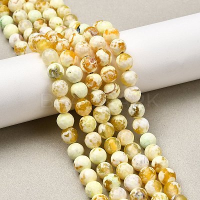 Natural Fire Crackle Agate Bead Strands G-K166-07F-8mm-07-1