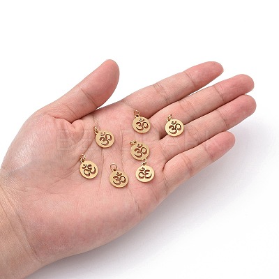 304 Stainless Steel Charms STAS-Q201-T446G-1