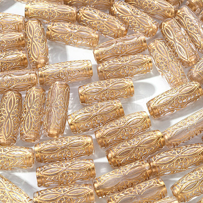 Plating Transparent Acrylic Beads PACR-YW0001-05-1