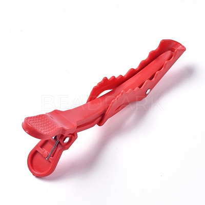 Plastic Alligator Hair Clips OHAR-WH0016-09A-1
