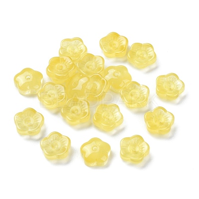 Imitation Jade Glass Beads GGLA-M004-02B-04-1