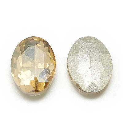 Pointed Back Glass Rhinestone Cabochons RGLA-T080-18x25mm-06-1