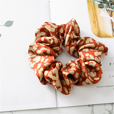 Leopard Print Pattern Cloth Elastic Hair Accessories OHAR-PW0007-45H-1