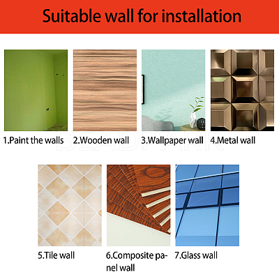 Acrylic Mirror Wall Stickers Decal DIY-CN0001-13B-E-1