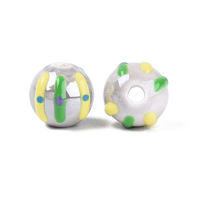 Handmade Porcelain Ceramic Beads PORC-Q005-03G-1