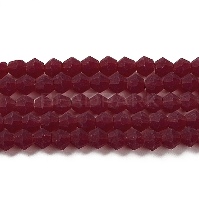 Imitate Austrian Crystal Frosted Glass Beads Strands EGLA-A039-T6mm-MD27-1