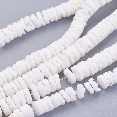 Natural White Shell Beads Strands BSHE-P026-30-1