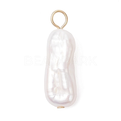 Natural Baroque Pearl Keshi Pearl Pendants PALLOY-JF04553-01-1