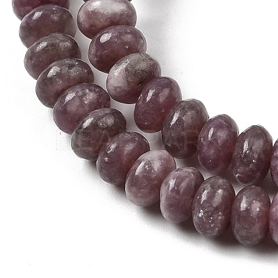 Natural Lepidolite/Purple Mica Stone Beads Strands G-K365-E01-4x6mm-1