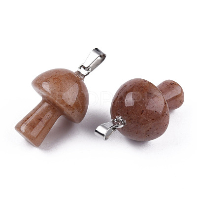 Natural Purple Aventurine Pendants G-N0325-10N-1