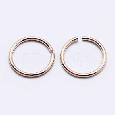 925 Sterling Silver Open Jump Rings STER-F036-02RG-0.9x7mm-1