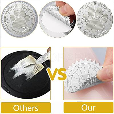 34 Sheets Graduation Theme Silver Foil Embossed PET Picture Sticker DIY-WH0528-002-1