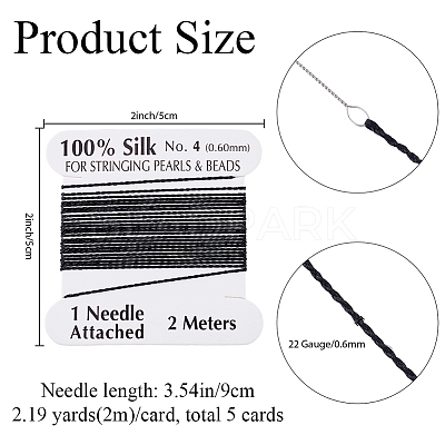 5Pcs Pure Silk Cord OCOR-BBC0001-03B-1
