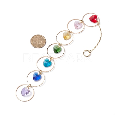 Faceted Glass Suncatchers HJEW-JM01649-01-1