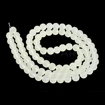 Baking Paint Transparent Glass Bead Strands GLAA-S031-10mm-23-1
