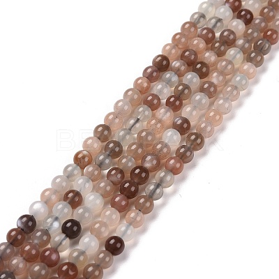 Grade AA Natural Multi-Moonstone Bead Strands G-M296-01-4mm-1