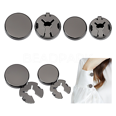 8Pcs 2 Styles Alloy Cufflinks BUTT-WR0001-30-1