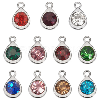 20Pcs Faceted Glass Charms RGLA-TADJ0001-01F-1