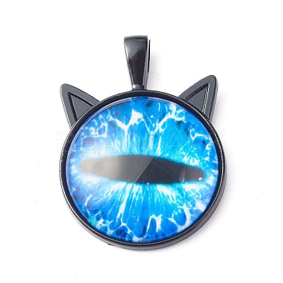 Handmade Glass Pendants PALLOY-JF00798-1
