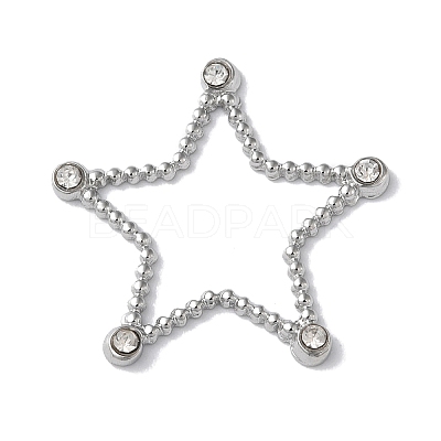 Stainless Steel Color 304 Stainless Steel Rhinestonet Pendants LS-STAS-Q312-02D-P-1